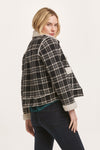 Alvie Zipper Front Collar Plaid Jacket