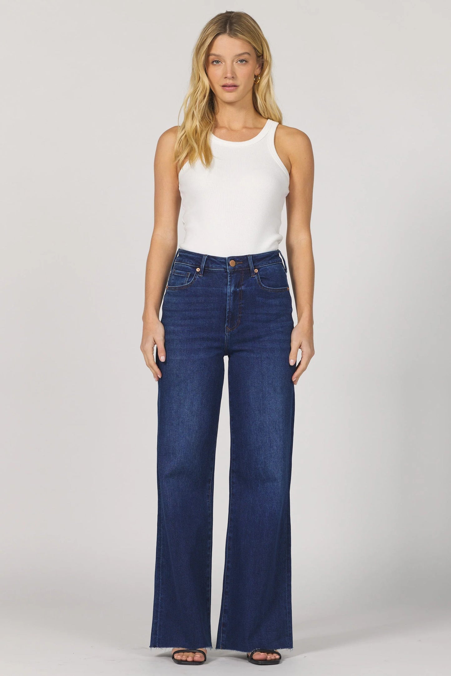 Fiona Wide Leg Denim Dk Wash