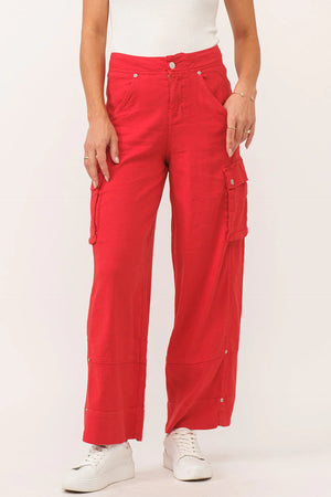 Super High Cargo Ankle Wide Leg Pant