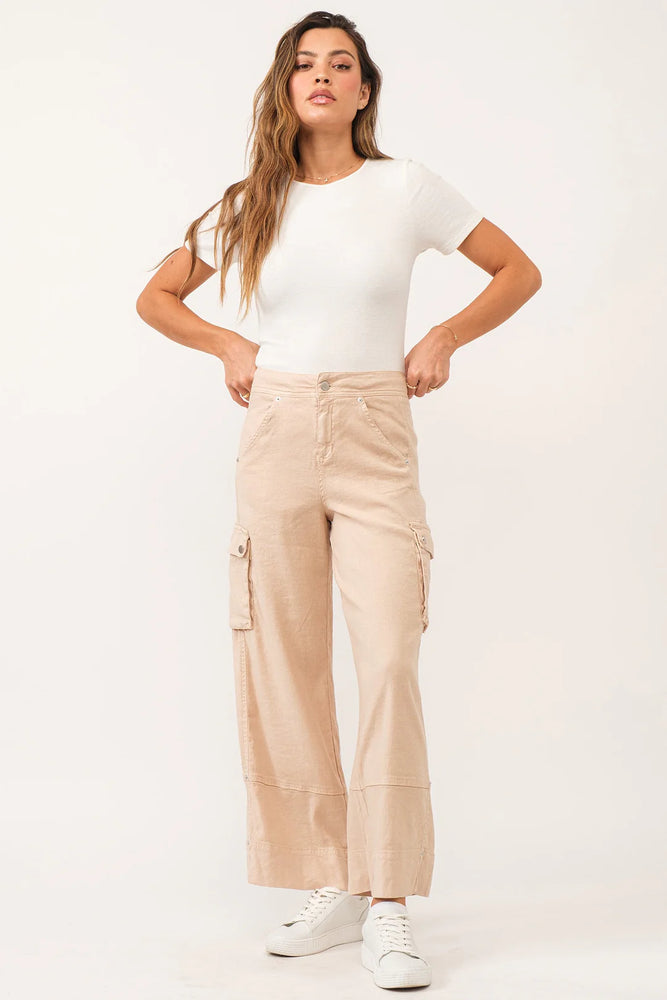 Super High Cargo Ankle Wide Leg Pant