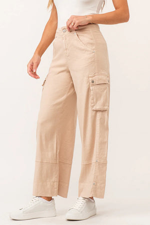 Super High Cargo Ankle Wide Leg Pant