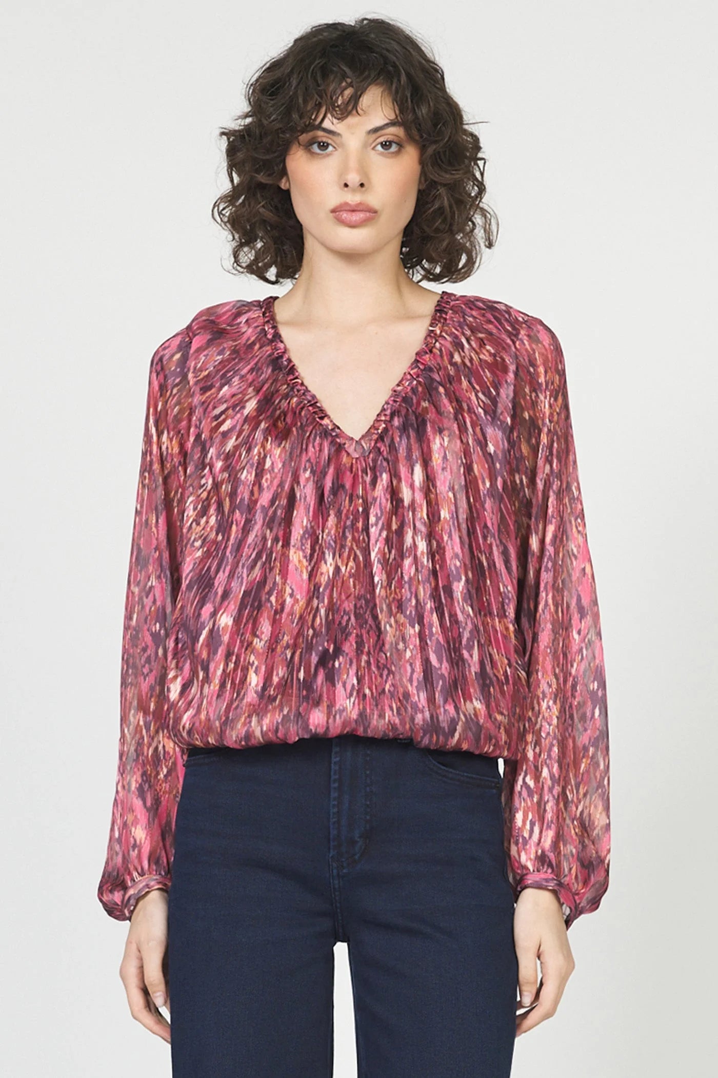 Valentina Piaf V Neck Novelty Top