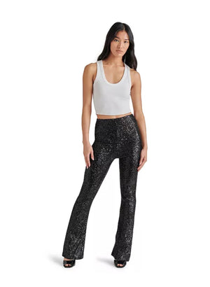 Black Sequin Stretch Pants