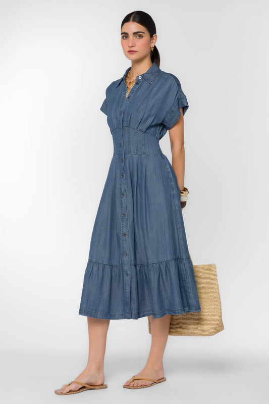 Emily Collared Tencel Dress