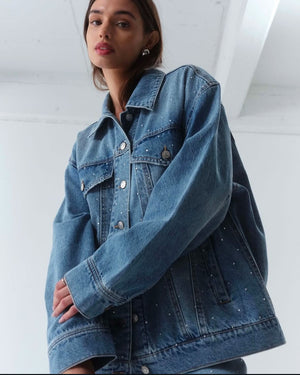 Beau Boyfriend Denim Jacket in Twinkle