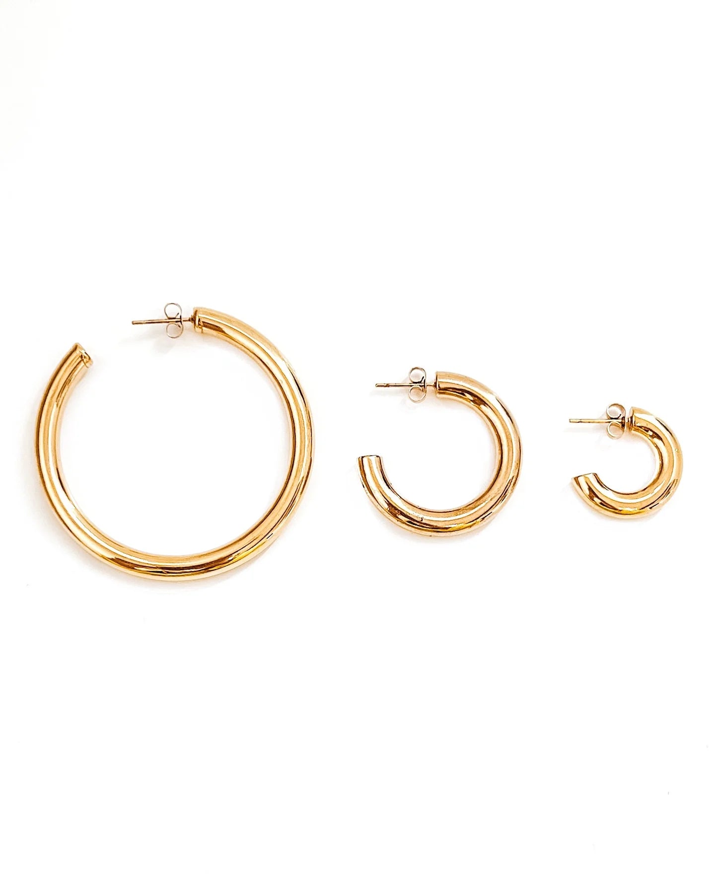 Ethal Gold Hoops Medium Size