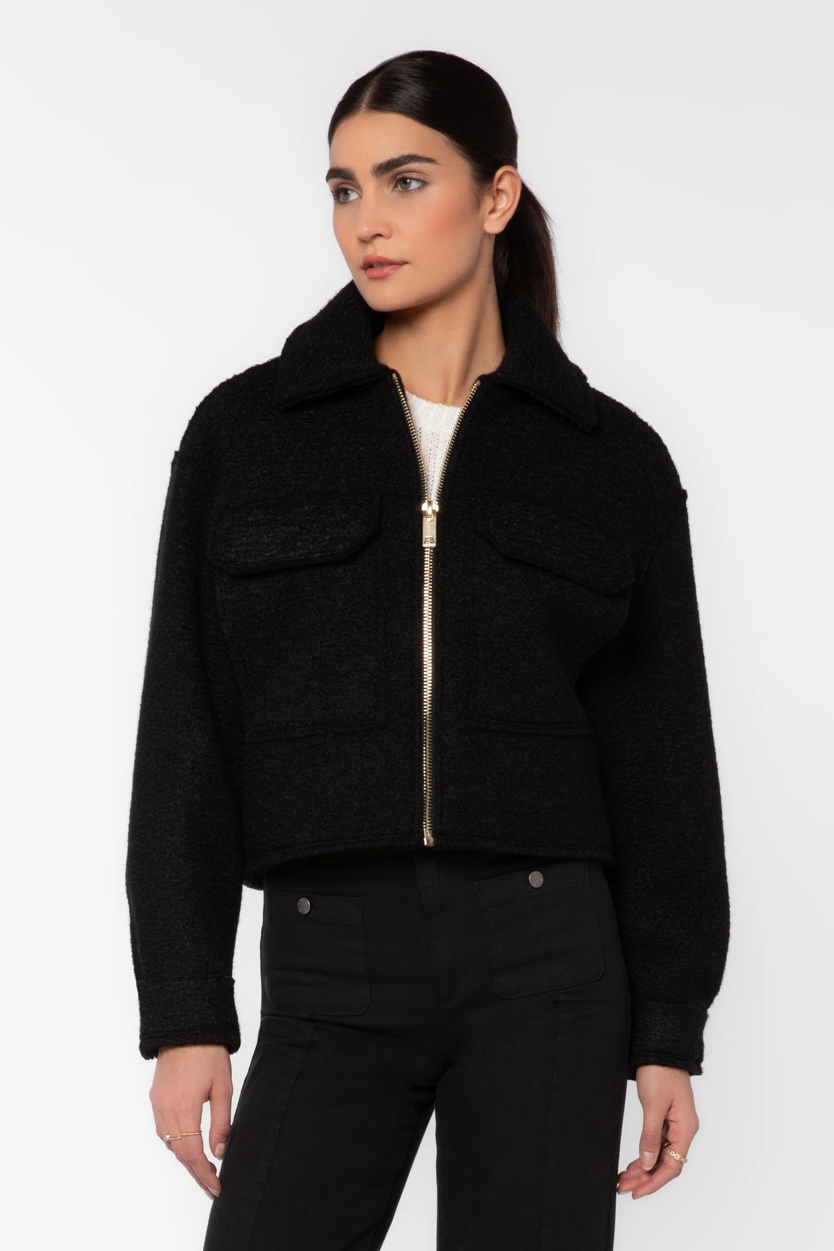 Galinda Textured Jacket/Black