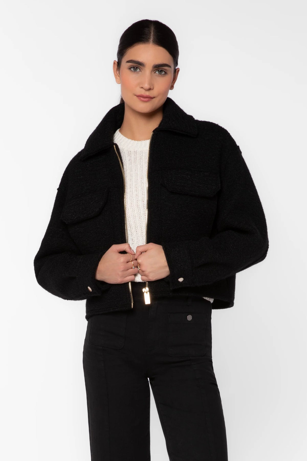 Galinda Textured Jacket/Black