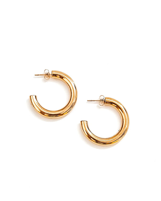 Ethal Gold Hoops Medium Size