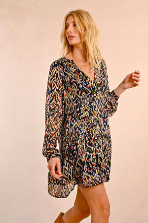 Short Bohemian Print Dress