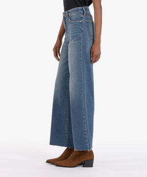 
            
                Load image into Gallery viewer, Meg High Rise Fab Ab Wide Leg Jean
            
        
