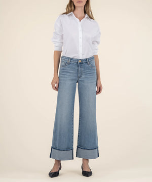 Meg High Rise Roll Up Wide Leg