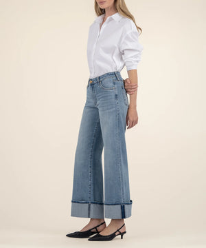 Meg High Rise Roll Up Wide Leg