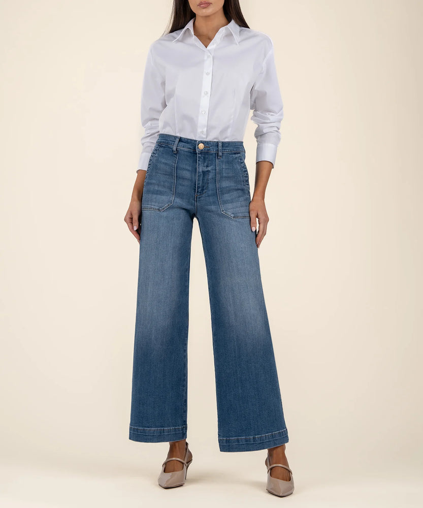 Meg High Rise Wide Straight Leg Denim