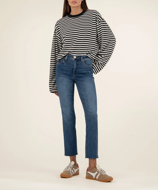 Reese High Rise Ankle Straight Leg Denim