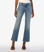 Kelsey Mid Rise Ankle Flare Jeans