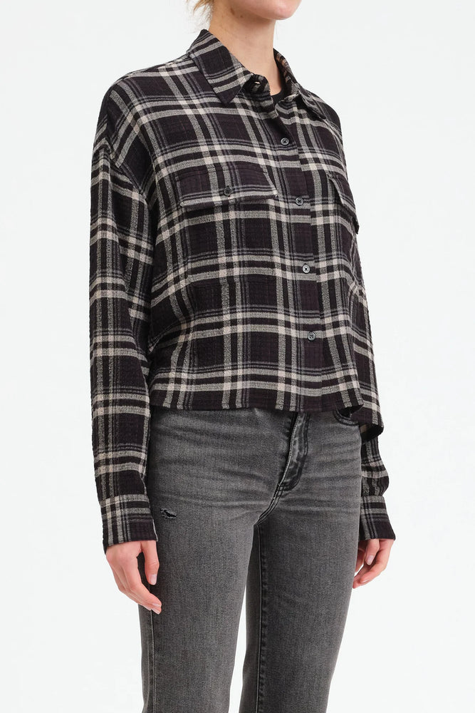 Boyfriend Plaid Button Up Top