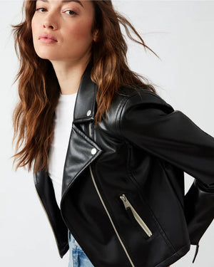 Vinka Faux Leather Jacket