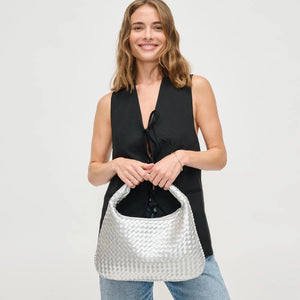 Adela Woven Hobo Bag