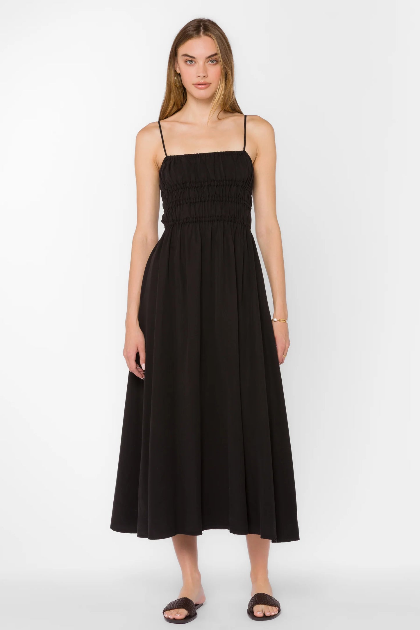 Tanella Black A-Line Dress