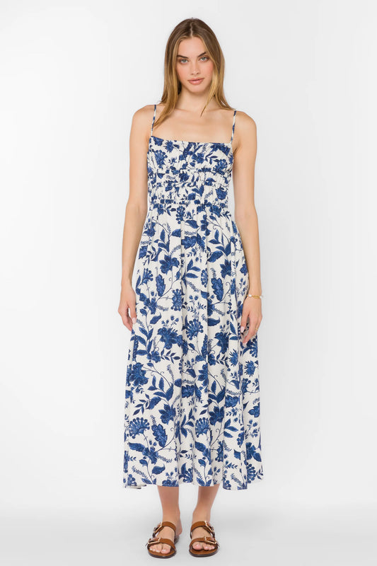 Tanella Blue Floral Dress