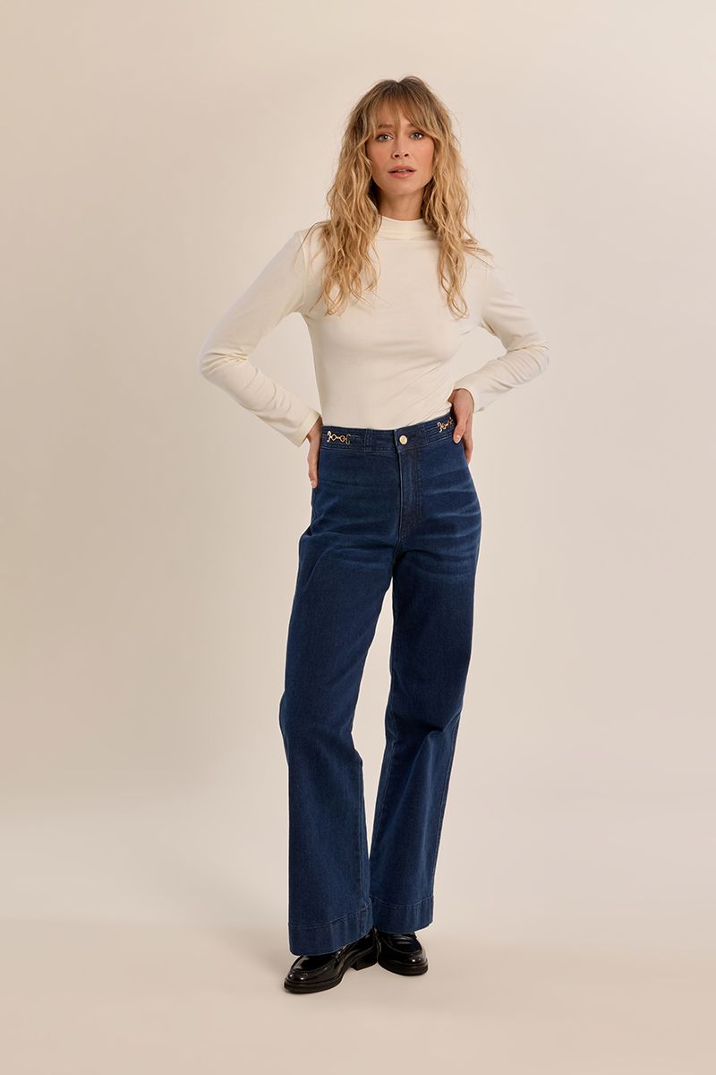 Abbey Mock Neck Long Sleeve Top/Off White