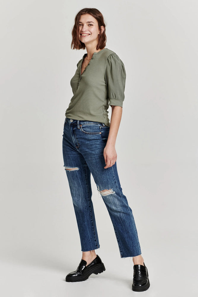 Tanner Puff Sleeve Henley