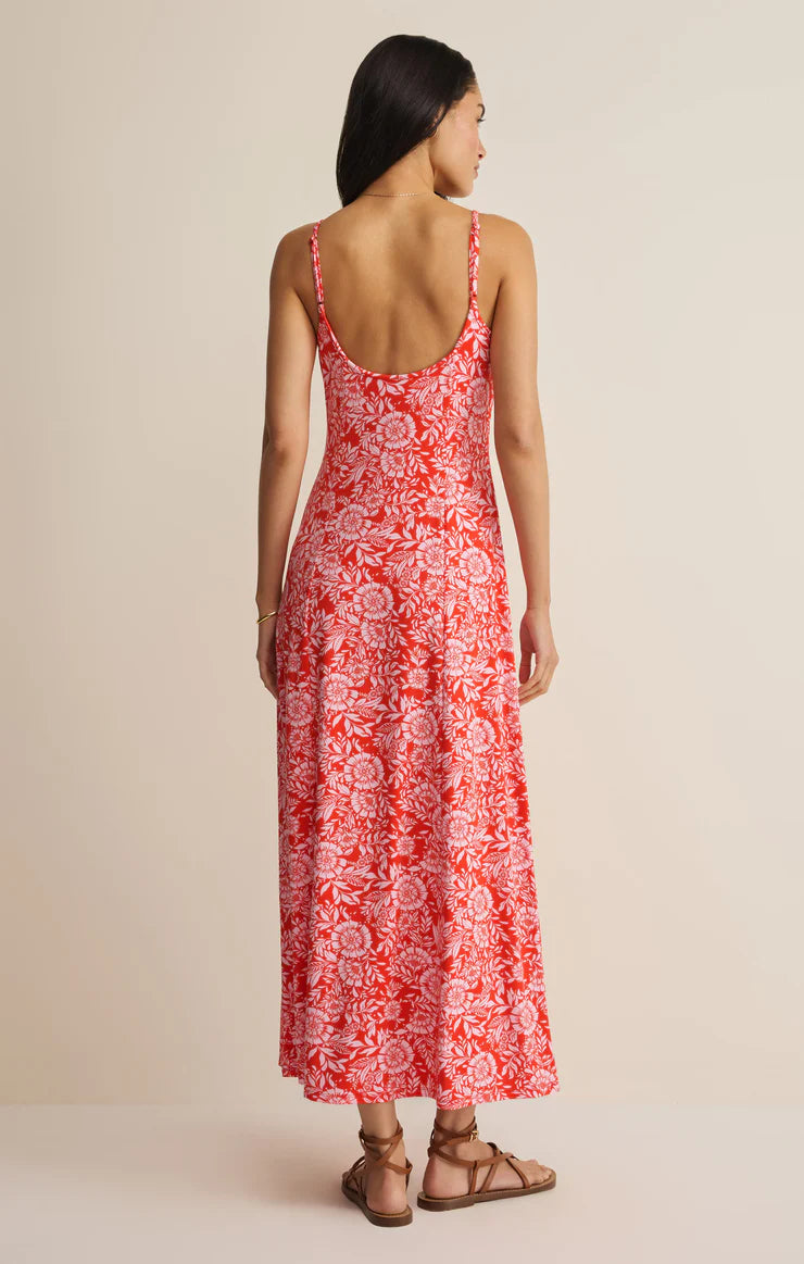 Juliet Pink Floral Midi Dress