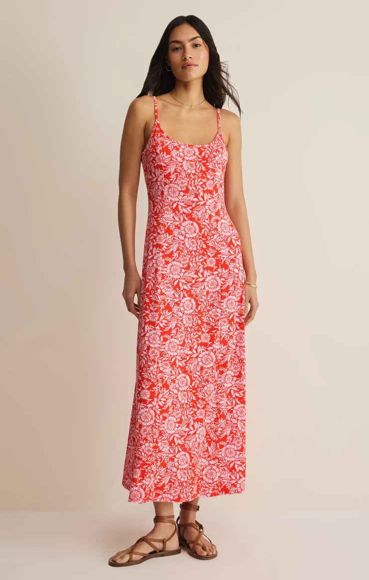 Juliet Pink Floral Midi Dress