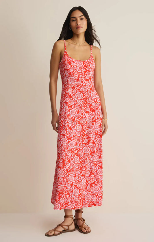 Juliet Pink Floral Midi Dress