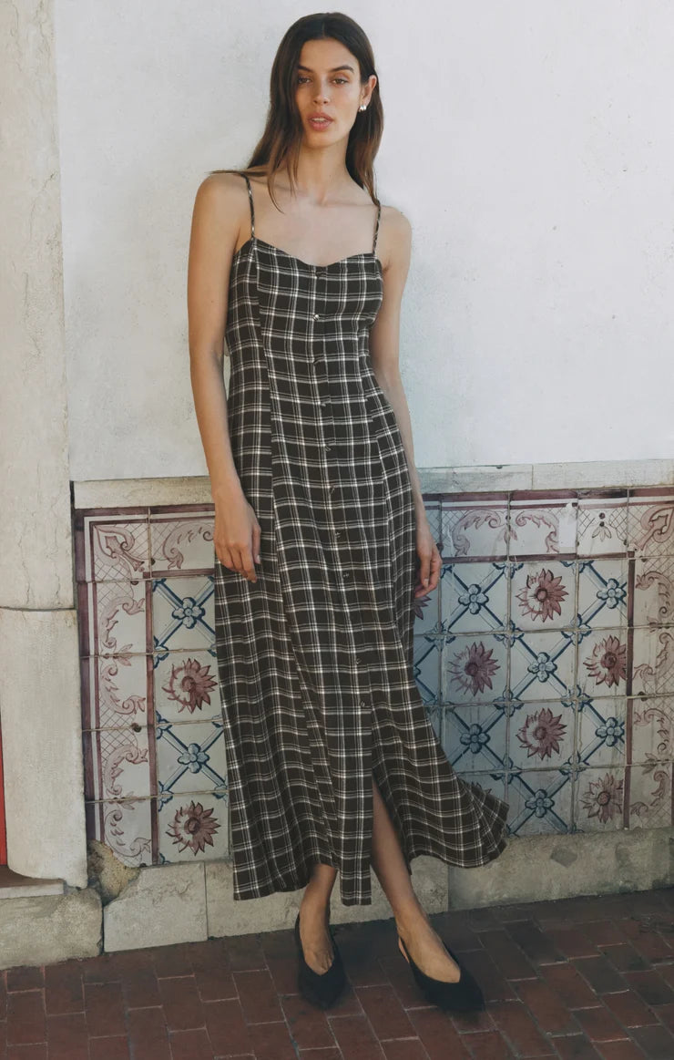 Lucy Plaid Midi Dress