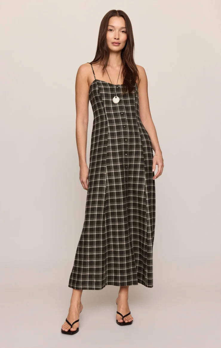 Lucy Plaid Midi Dress