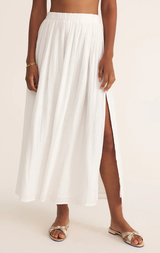 Reina Airy Gauze Midi Skirt