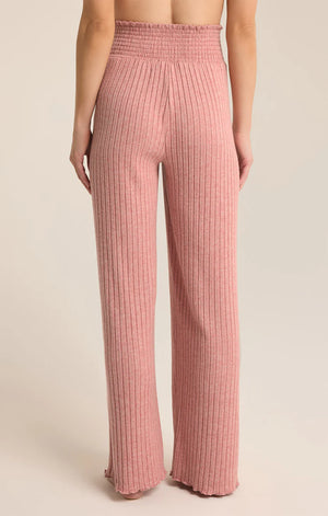 Dawn Smocked Rib Pants in Rosebud