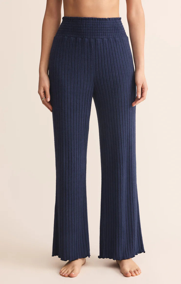 Dawn Smocked Silky Rib Pant