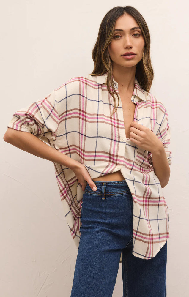 
            
                Load image into Gallery viewer, River Plaid Button Up Top
            
        