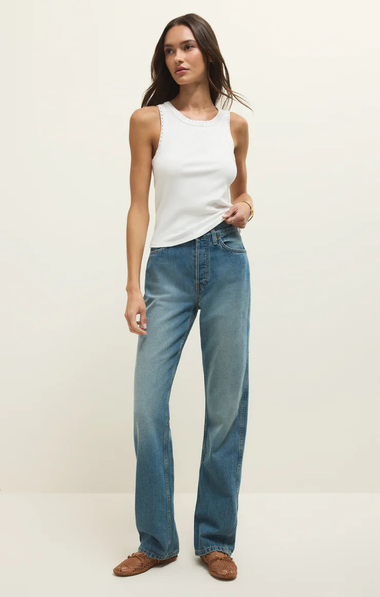 Clarke Rib Tank-White