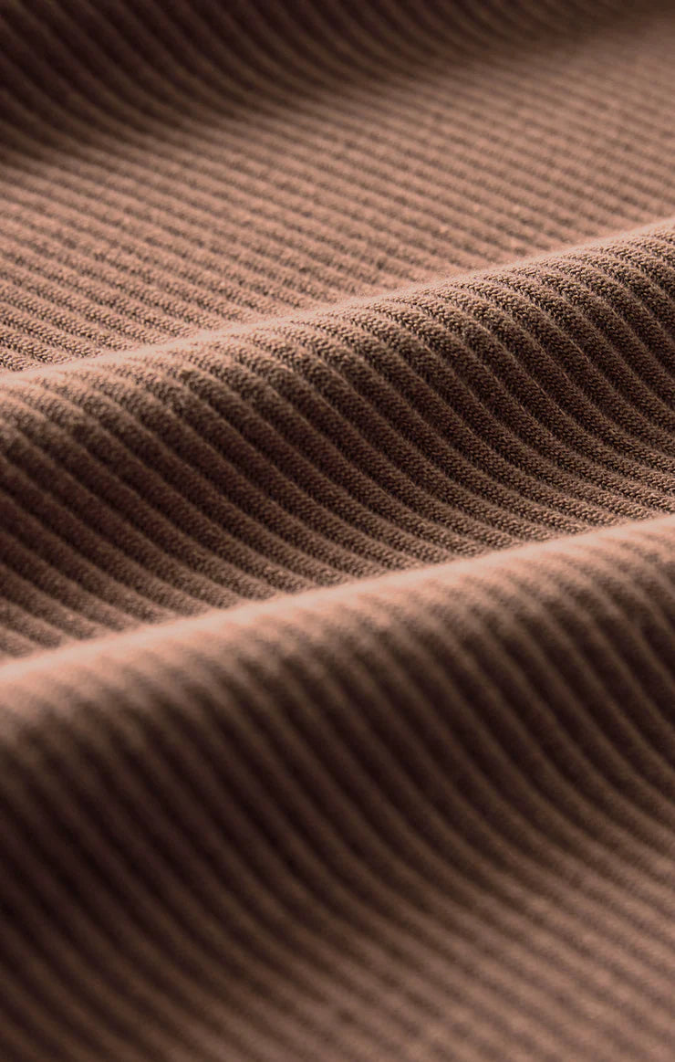 Ava Scoop Neck Tee/Brown