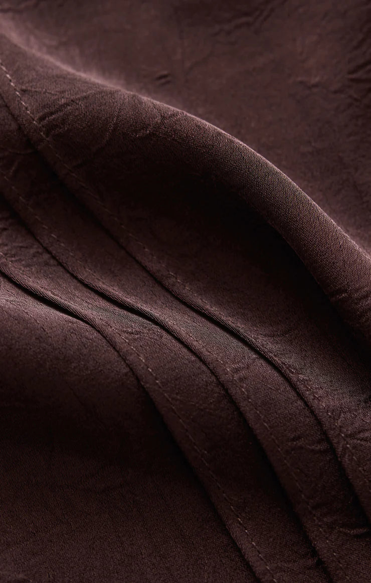 Viva Satin Skirt/Chocolate Brown