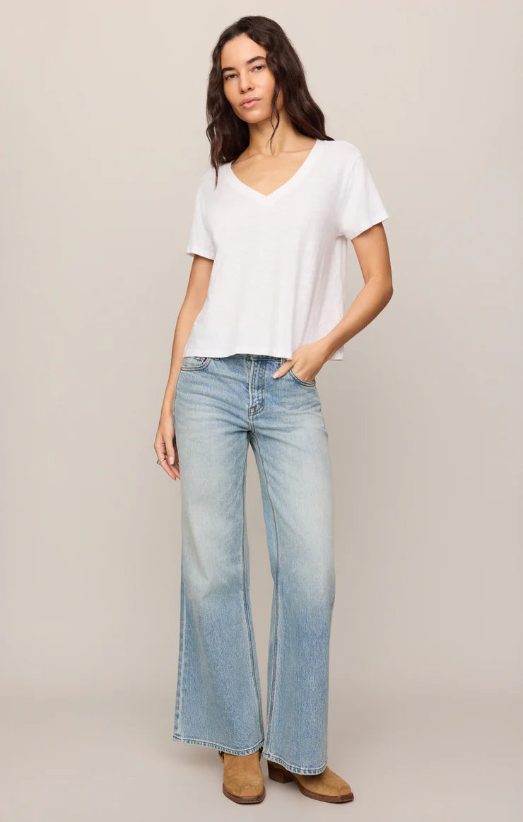 Nomad Slub V-Neck Tee-White