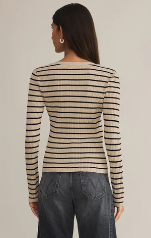 Jordana Stripe Knit Top