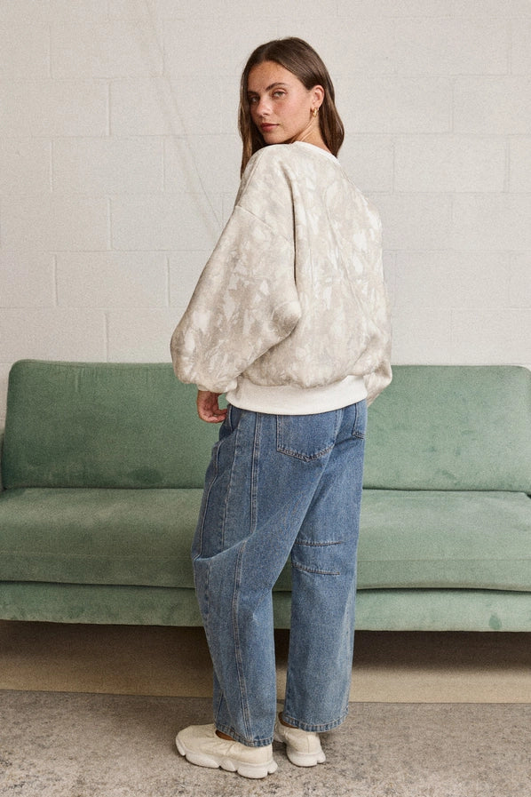 Sienna Crew Neck Camo Sweatshirt