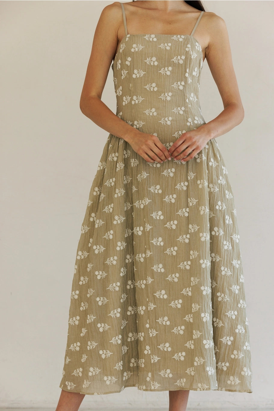 Kennedy Floral Embroidered Midi Dress