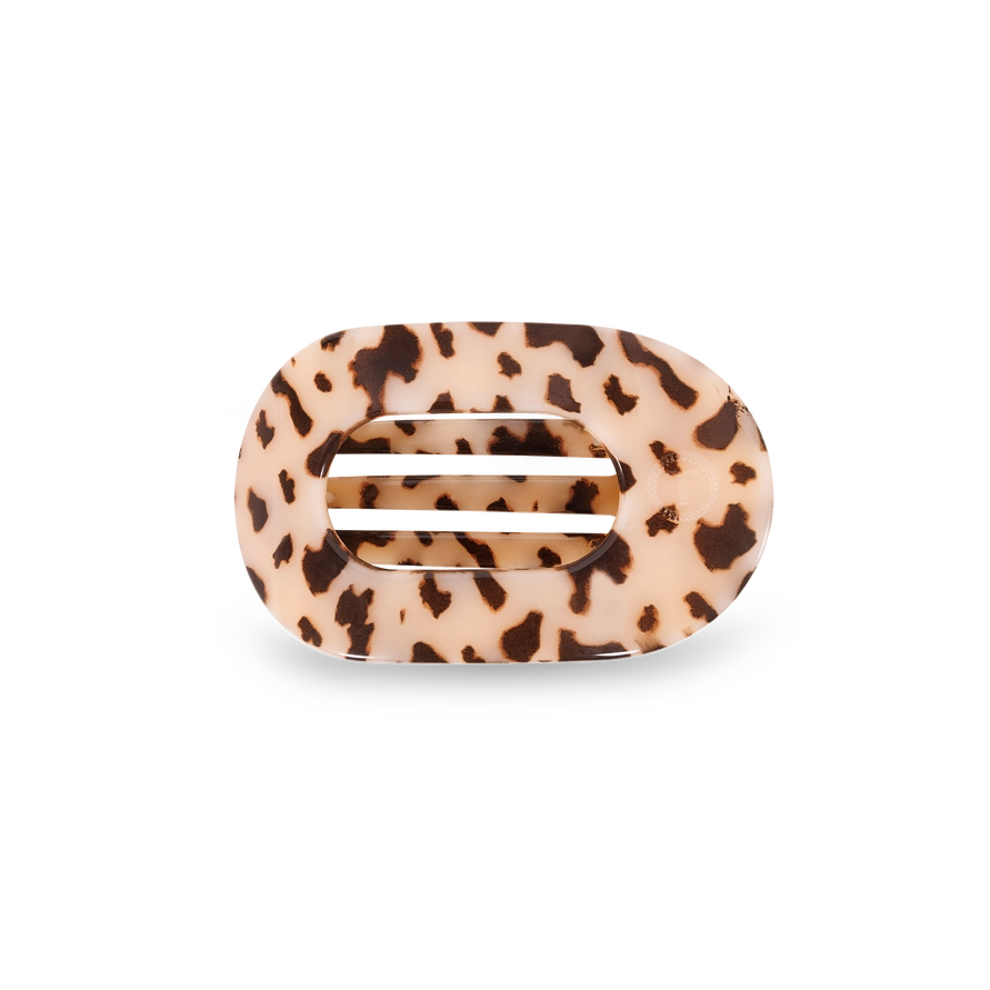Blonde Tortoise Large Flat Round Hair Clip
