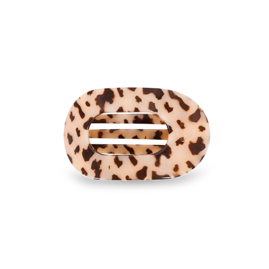 Blonde Tortoise Large Flat Round Hair Clip