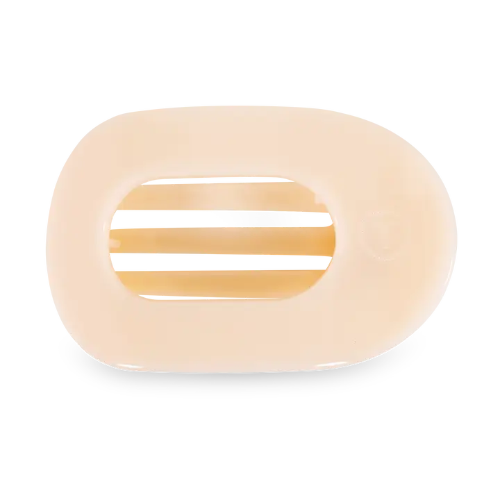 Round Flat Hair Clip Large/Almond
