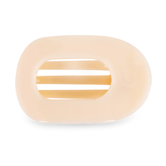 Round Flat Hair Clip Large/Almond