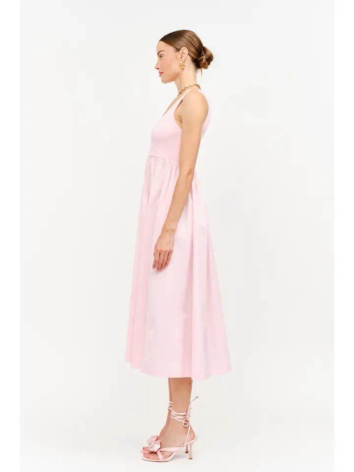 Hayden Pink Midi Dress