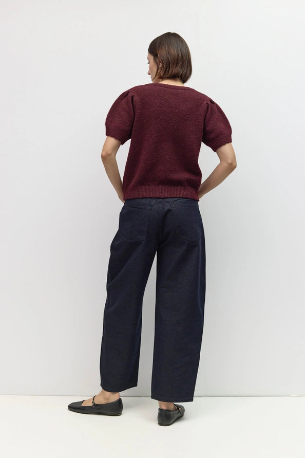 Mary Kate Sweater Top/Burgundy