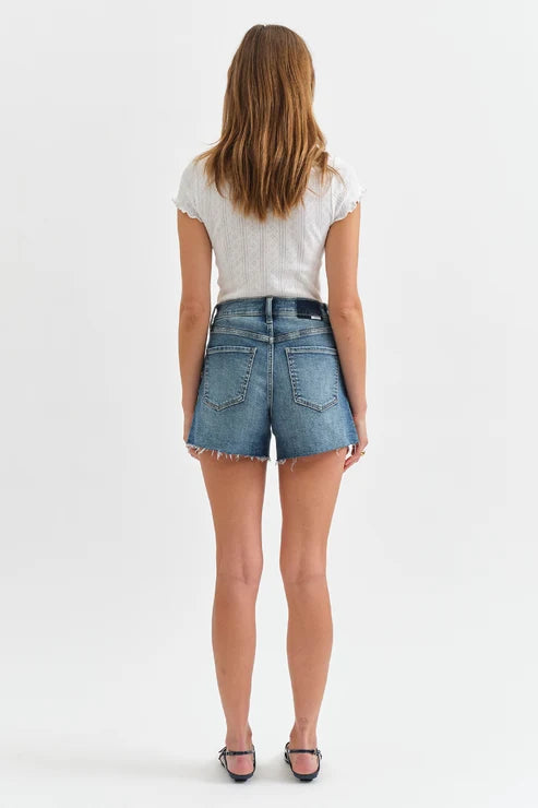 Eliana High Rise Denim Shorts
